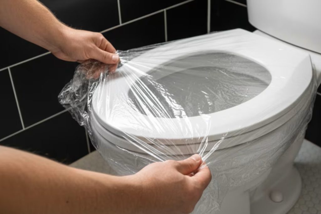Envolver a tampa da sanita com película aderente: por que recomendam fazê-lo e para que serve