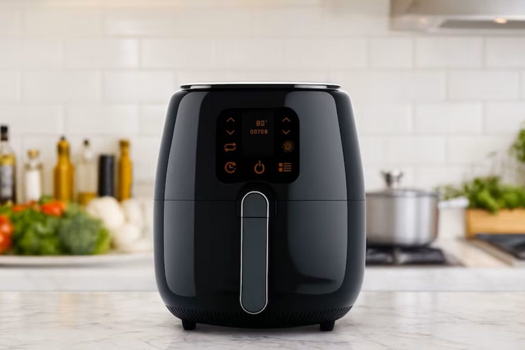 As fritadeiras de ar quente emitem menos substâncias nocivas do que as fritadeiras tradicionais