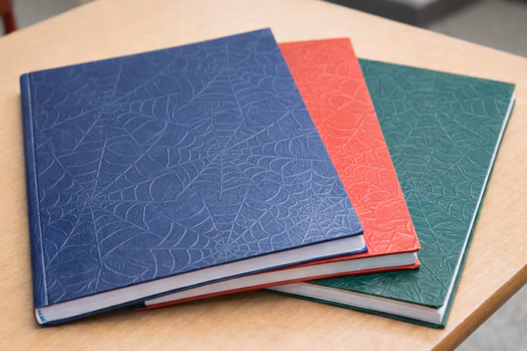 Poucos sabem: por que os cadernos têm capa de «teia de aranha»